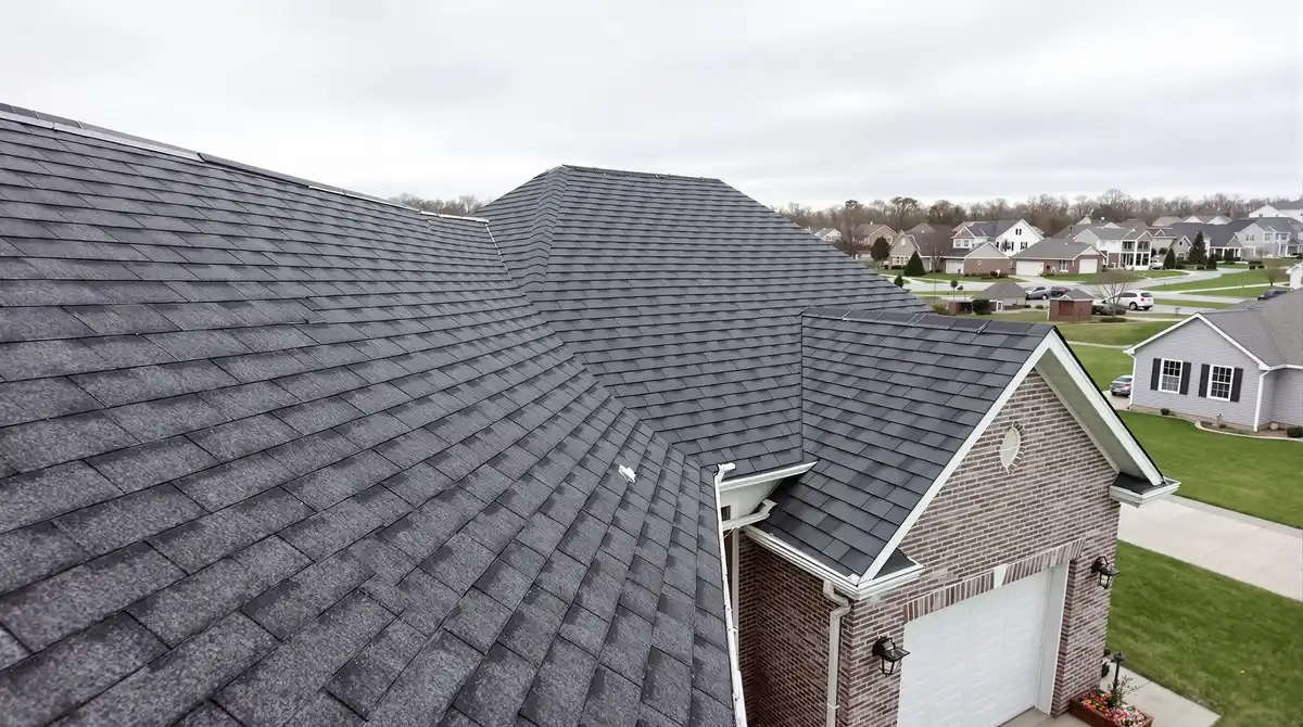 New architectural shingle roof installed on a Lawrence Kansas home with financing options available
